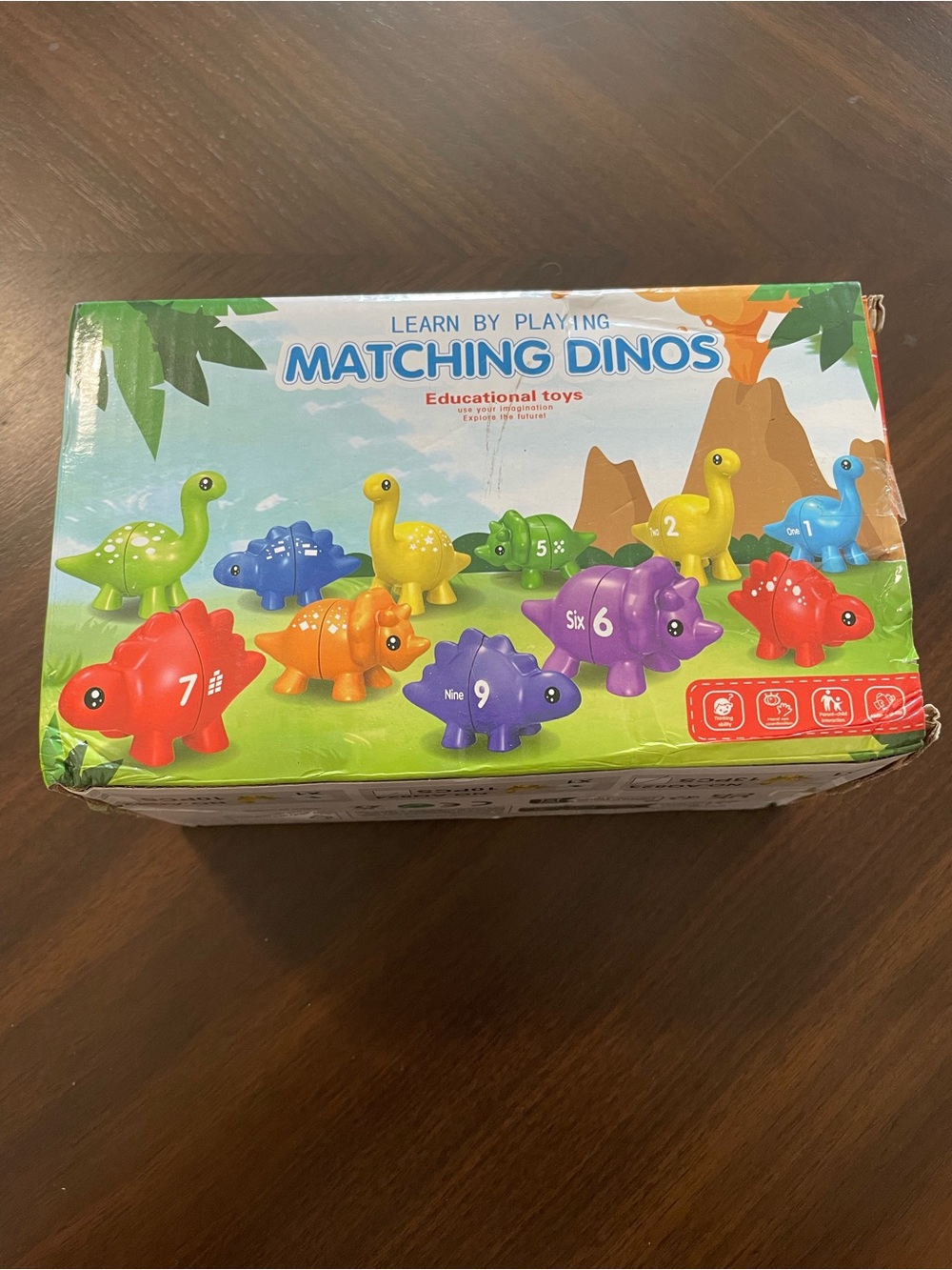 Matching Dinos Learning Set – Multicolor Counting Toy